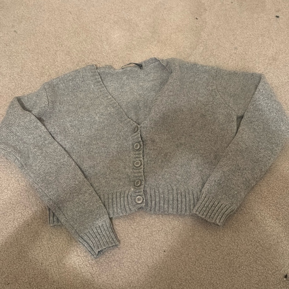 Brandy Melville Gray Cropped Sweater